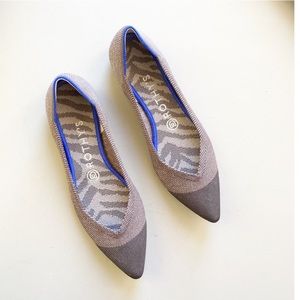 Rothy’s The Point In Twilight Metallic Captoe sz 8